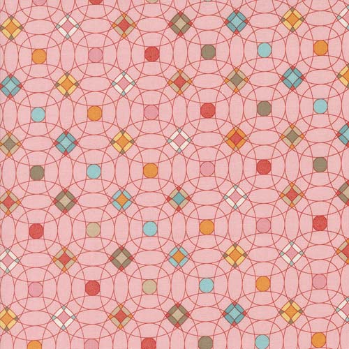 Sunday Brunch - Scrambler Geometric - Bellini - pastel geometric on pink