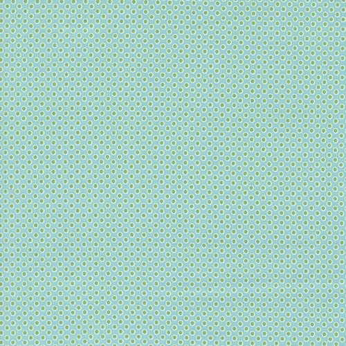 Kitty Christmas - Polka Dots -Icicle - green dots on aqua