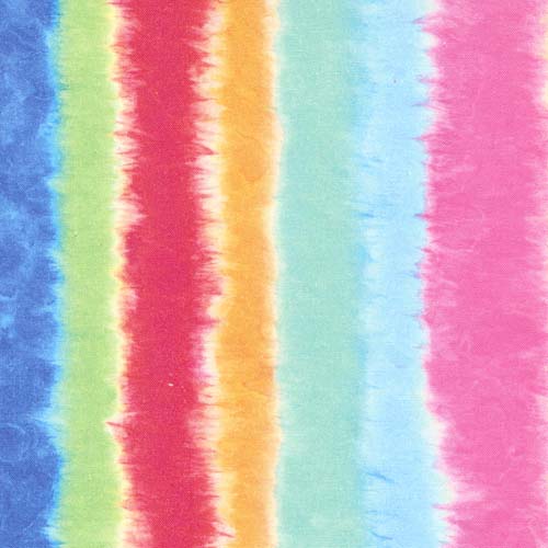 Whimsy Wonderland - Tie Dye Road - Rainbow - thick & thin multicolored stripes