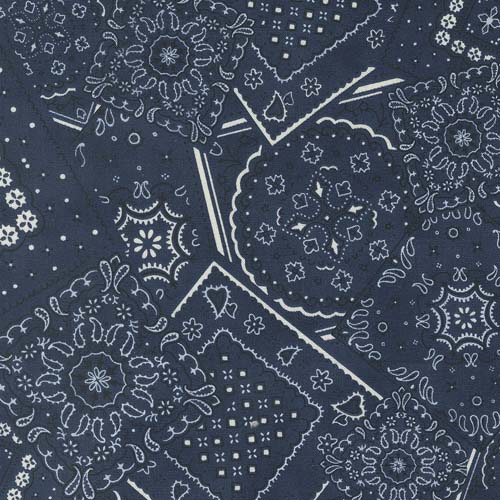 Saddle Ranch - Badlands Bandana - Night Sky - blue bandana collage