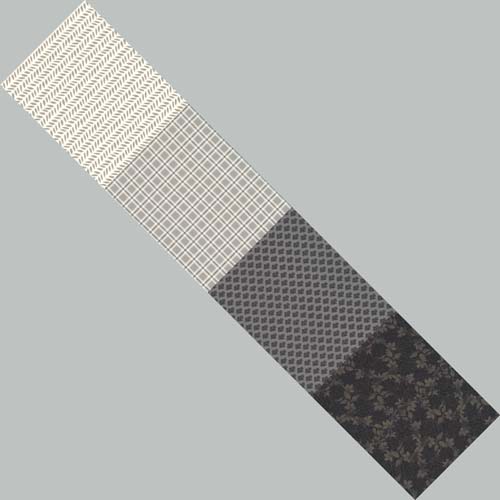 50 Years of Moda - Four in One- Grey - four light to dark grey prints