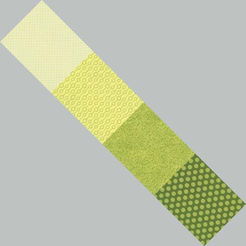 50 Years of Moda - Four in One- Green - four light to dark green prints