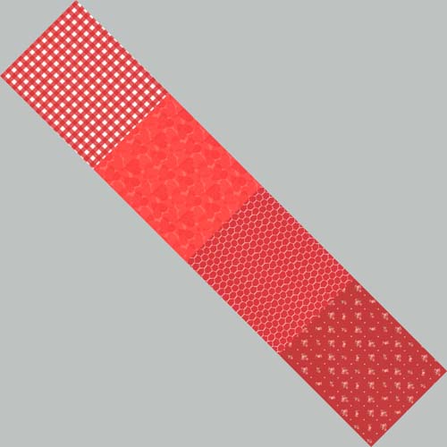50 Years of Moda - Four in One- Red - four red prints