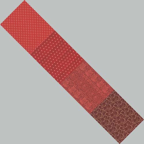 50 Years of Moda - Four in One- Burgundy - four dark red prints