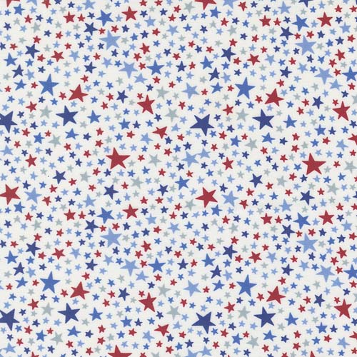 Play Ball - Super Stars -Chalk - Red blue & gray stars on white