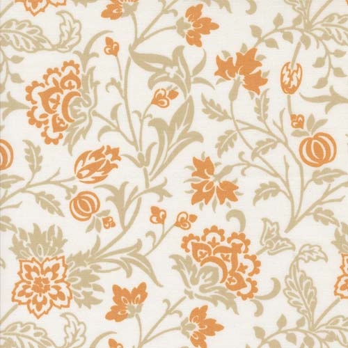 Agatha Road - Harvest Floral - Ghost/Multi - tan & orange floral on cream