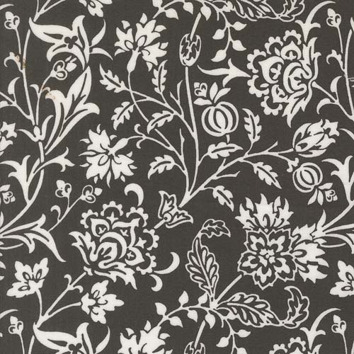 Agatha Road - Harvest Floral - Midnight - cream floral on black