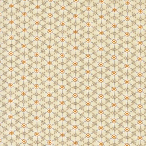 Agatha Road - Wreaths - Ghost/Multi - tan & orange wreaths on cream