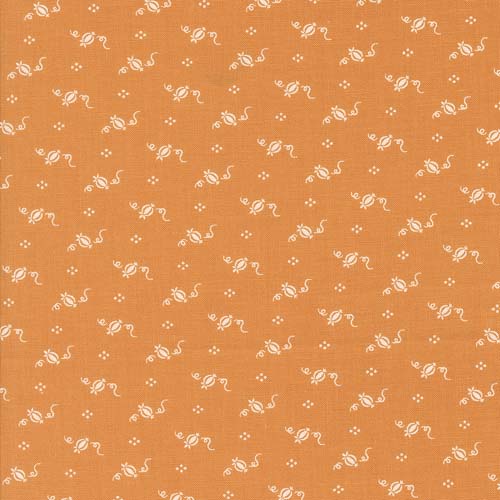 Agatha Road - Tiny Pumpkins -Pumpkin - cream ditsy on orange