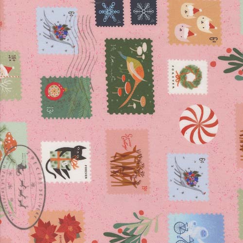 Tiny Christmas - Christmas Stamps - Cotton Candy- christmas stamps on pink