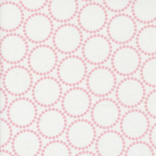 Tiny Christmas - Pearl Bracelets - Snow - pink dotted circles on white