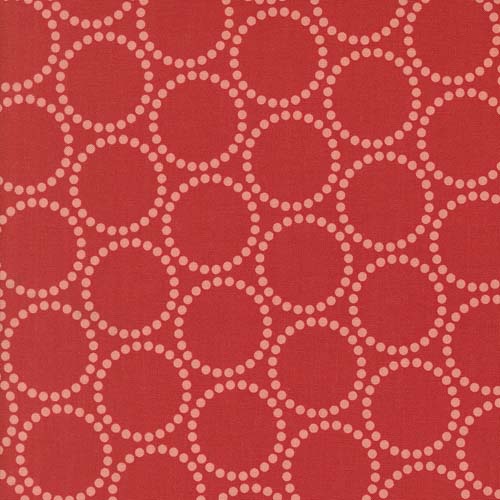 Tiny Christmas - Pearl Bracelets - Red - pink dotted circles on red