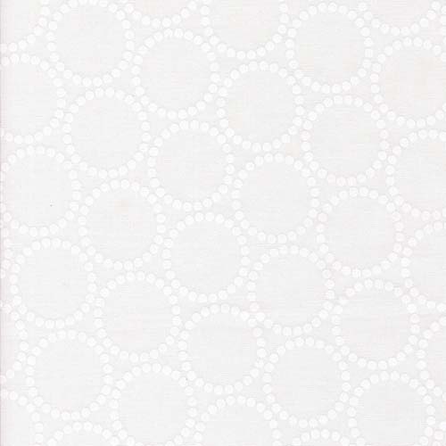 Tiny Christmas - Pearl Bracelets - Snow White - white on white dotted circles