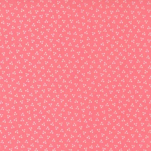 Sincerely Yours - Spring Dots- Flamingo - white dots on coral pink