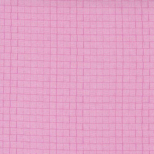 Sincerely Yours - Weave - Petunia - pink & white striped squares