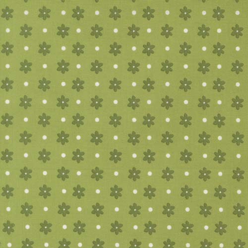 Poinsettia and Pear - Daisy Dot - Fresh Grass