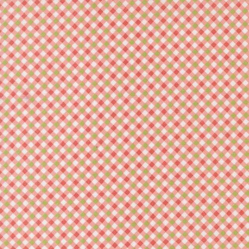 Poinsettia and Pear - Gingham- Carnation