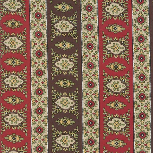 Glad Tidings by Jo Morton - Stripe - Red/Brown