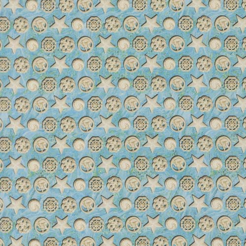 Saltwater - The White Pearl -Surf - rows of white pearl buttons on light blue