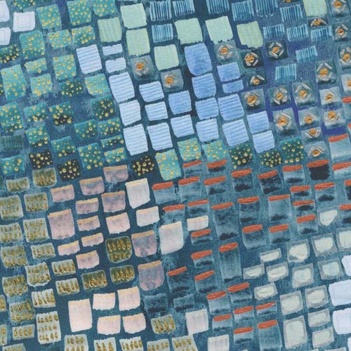Desert Oasis - Tipping the Scales -Lake Powel -teal & green mosaic by Create Joy