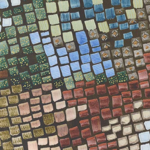 Desert Oasis - Tipping the Scales - Earth- rust & teal mosaic by Create Joy