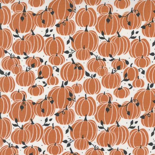 Spellbound - Pumpkin Patch - Ghost - orange pumpkins on white
