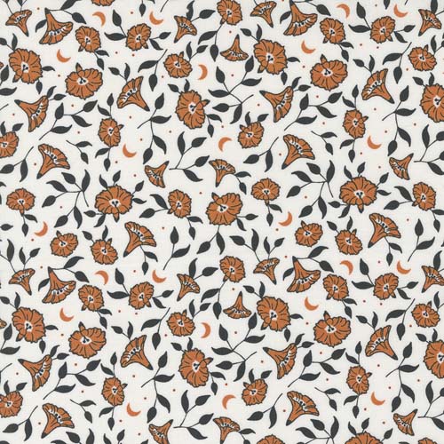 Spellbound - Moonflower - Ghost - orange flowers on white