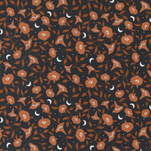Spellbound - Moonflower - Cauldron - orange flowers on black