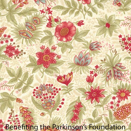 Collections Etchings - Joyful Jacobean - Parchment - packed floral on cream