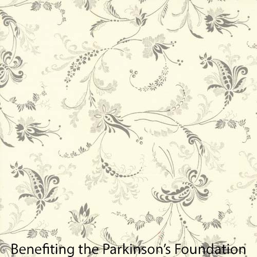 Collections Etchings - Serene Scroll - Parchment/Charcoal -gray scroll on cream