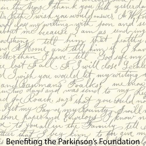 Collections Etchings - Wise Words text - Parchment - gray script on cream