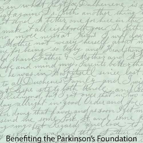 Collections Etchings - Wise Words text - Aqua - gray script on aqua