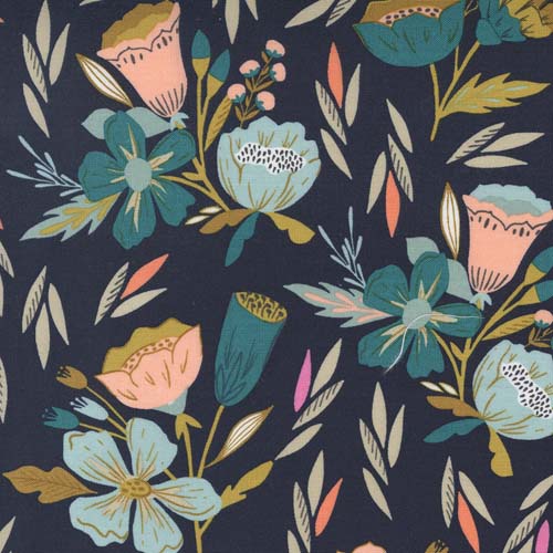 Songbook A New Page - Overjoyed - Navy - Large floral on navy