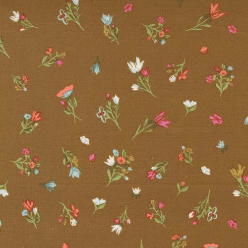 Songbook A New Page - Blessing Flow - Sienna - small floral on dark gold