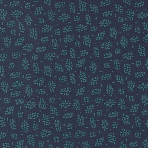 Songbook A New Page - Stone Path - Navy - small teal stones on dk blue