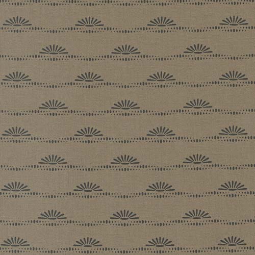 Dawn on the Prairie - PrairieSun Stripes - Saddle- rows of suns on brown