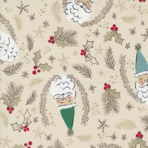 Cozy Wonderland - Jolly St. Nick - Natural - Tossed Santas - Fancy That Design
