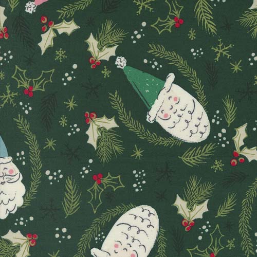 Cozy Wonderland - Jolly St Nick - Pine - Tossed Santas - Fancy That Design