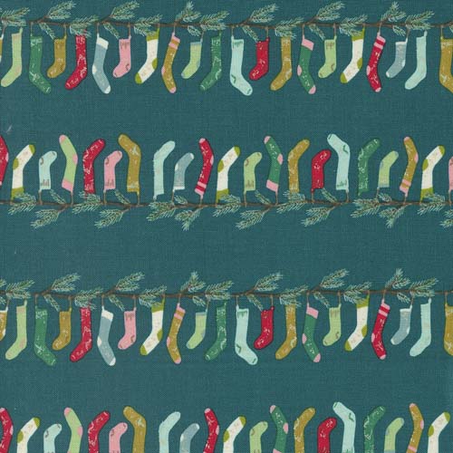Cozy Wonderland - Stocking Stripe - Teal - Fancy That Design