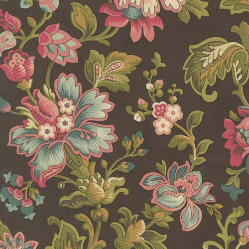 Collections For A Cause Unity- Legacy Garden - Chocolate- lg floral on dk brown