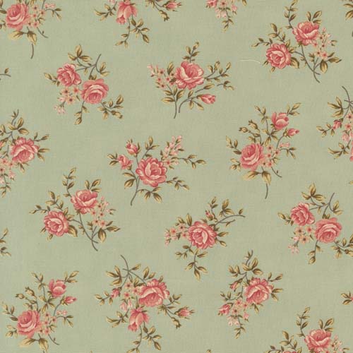 Collections For A Cause Unity- Rose Bouquet - Robin's Egg- small floral on blue