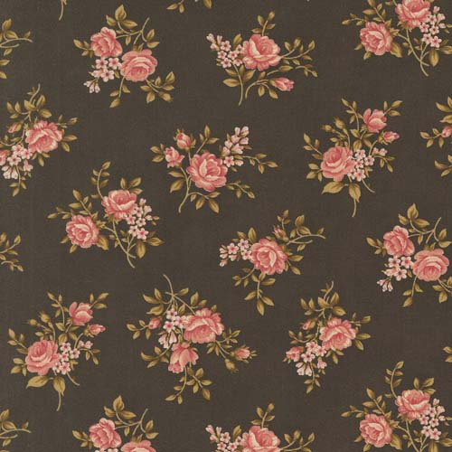 Collections For A Cause Unity- Rose Bouquet - Chocolate- sm floral on dk brown