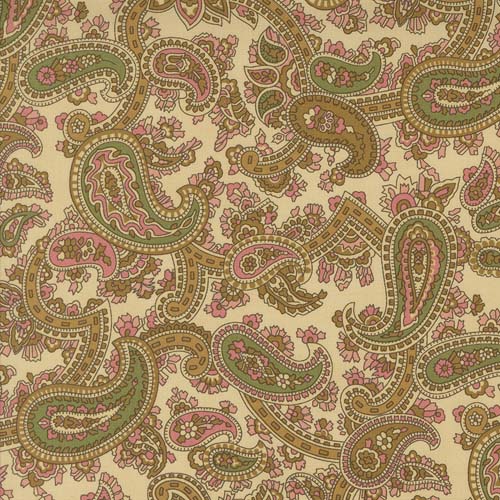Collections For A Cause Unity- Paisley - Ivory- pink, tan paisley on cream