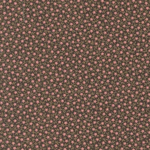 Collections For A Cause Unity- Floral Vine - Chocolate-small pink floral ditsy