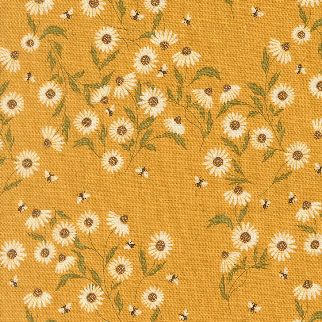 Ladybug Whimsy Metallic - Coneflowers - Golden