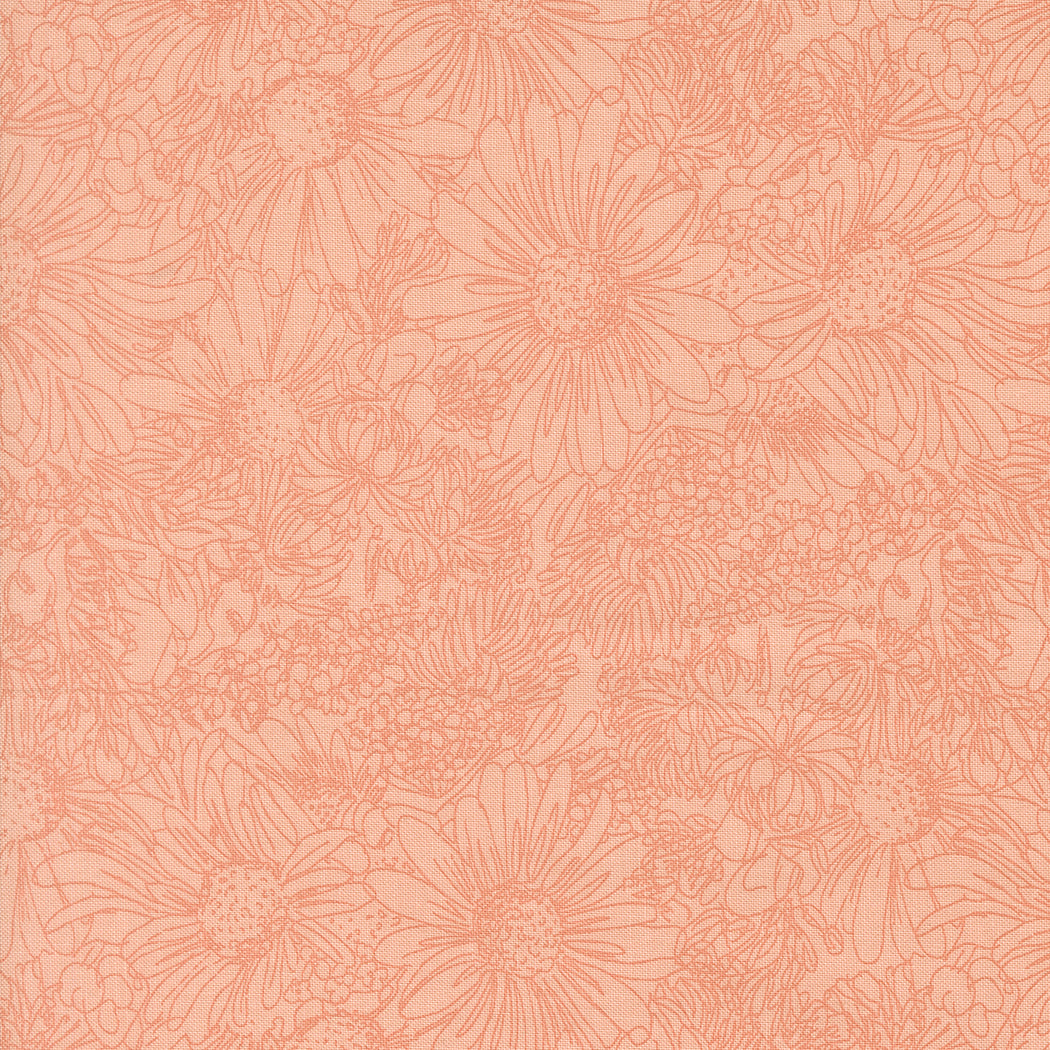Ladybug Whimsy - Line Flowers - Pretty Pink