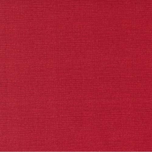 Thatched - Carolina Lilies - Ruby - dark red crosshatch