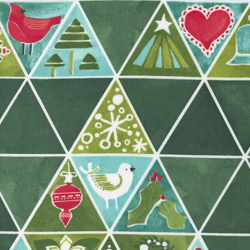 Winterly - Christmas Tree Mosaic - Spruce - Christmas motifs in triangles