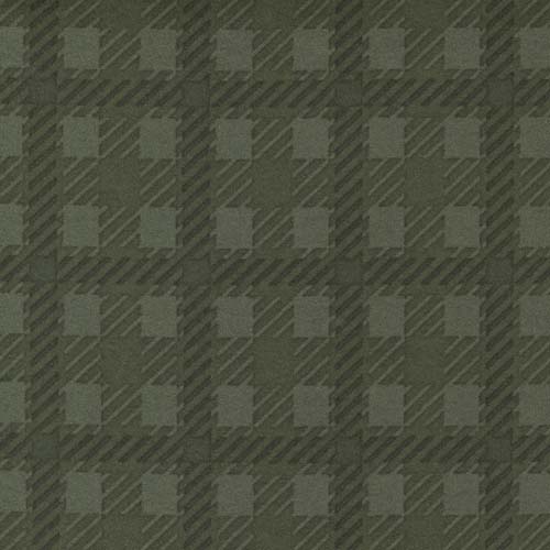 Yuletide Gatherings Flannel - Scottish Plaid - Ivy - dark green on green plaid