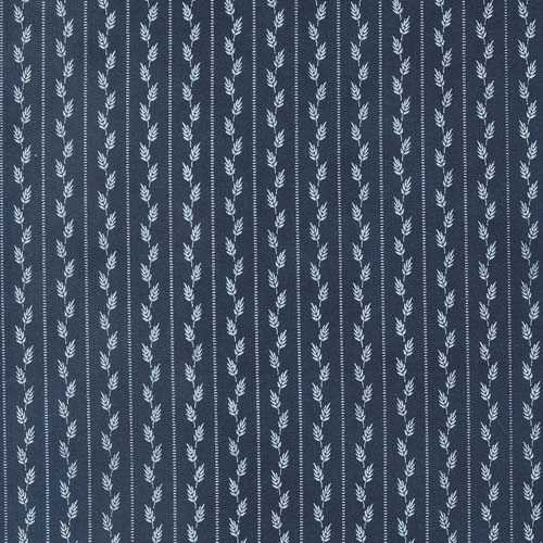American Gatherings II - WheatRow Stripes - Loyal Blue - white rows on blue